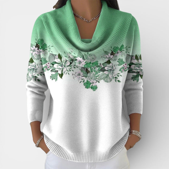 Alina – Elegantní svetr s drapovaným výstřihem