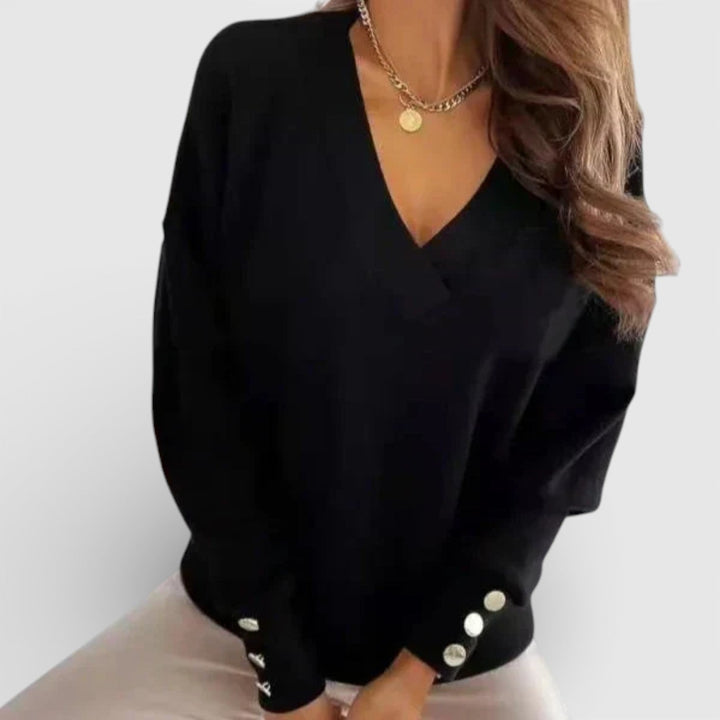 Beata – Elegantní svetr s výstřihem do V