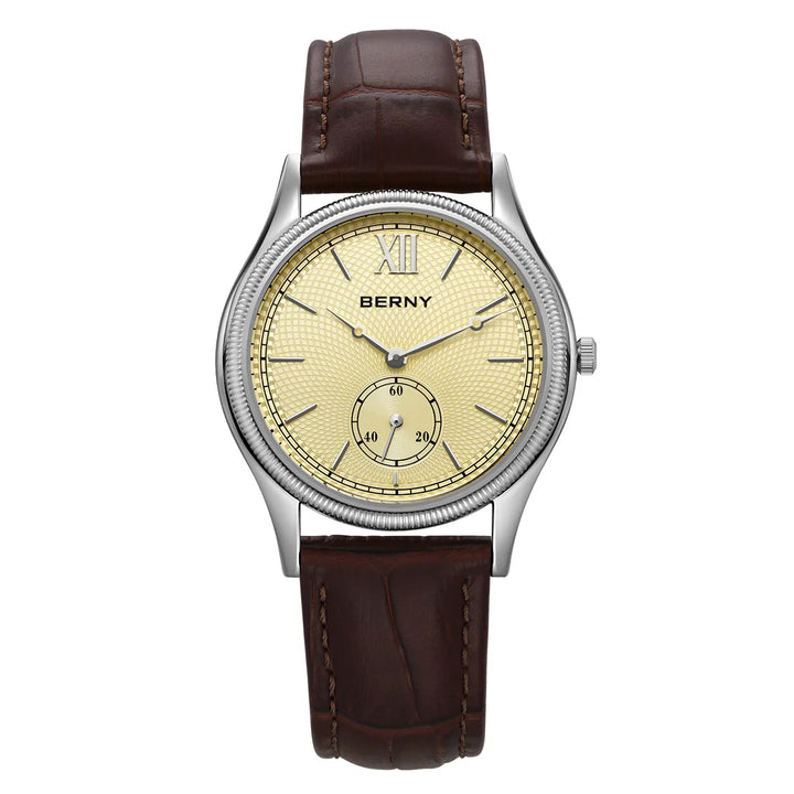 Berny Classic Kožené Hodinky s Řemínkem, 38mm