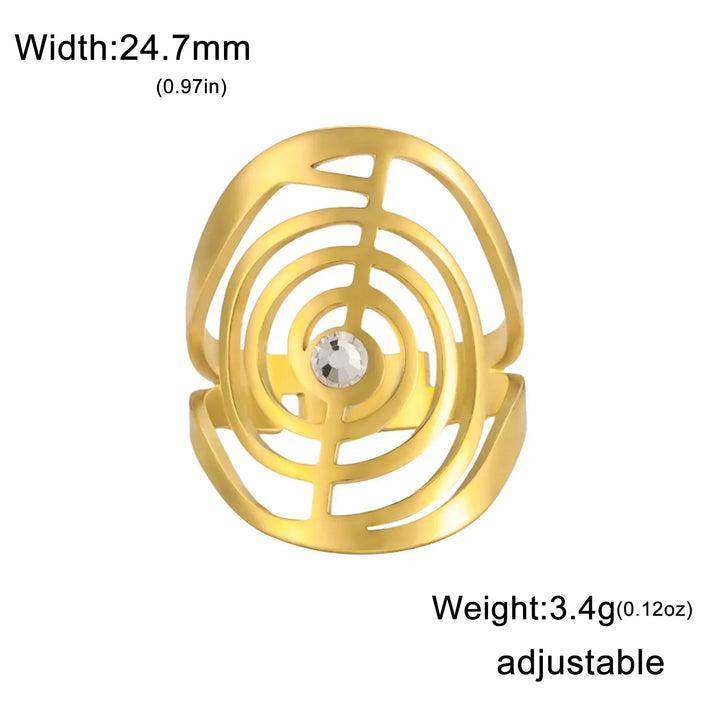 Kroužek se spirálovým drahokamem