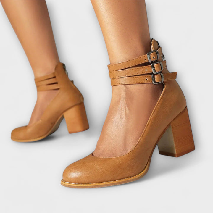 Magdaléna Elegantní Kotníkové Vysoké Podpatky Popruhem