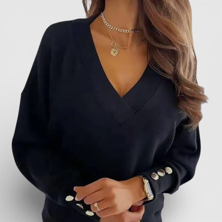 Beata – Elegantní svetr s výstřihem do V