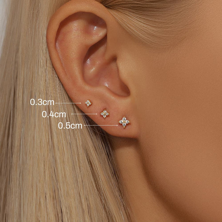 Tereza – Jemné zlaté kruhy s třpytivým akcentem.