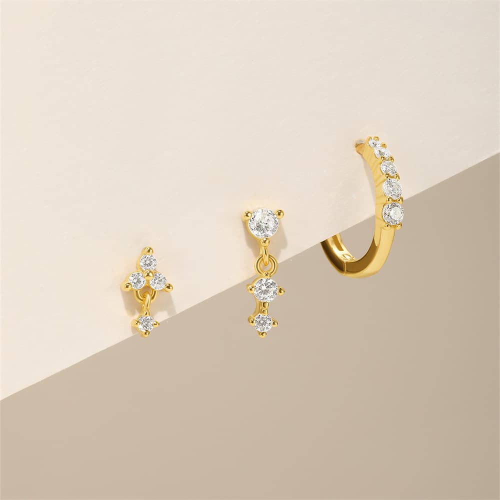 Eva – Zlaté náušnice s jednoduchým leskem