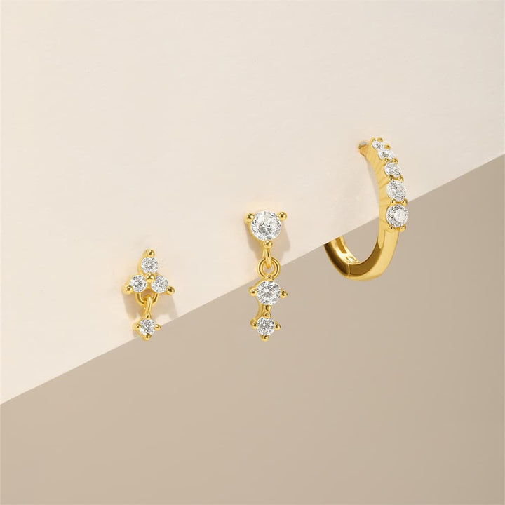 Eva – Zlaté náušnice s jednoduchým leskem