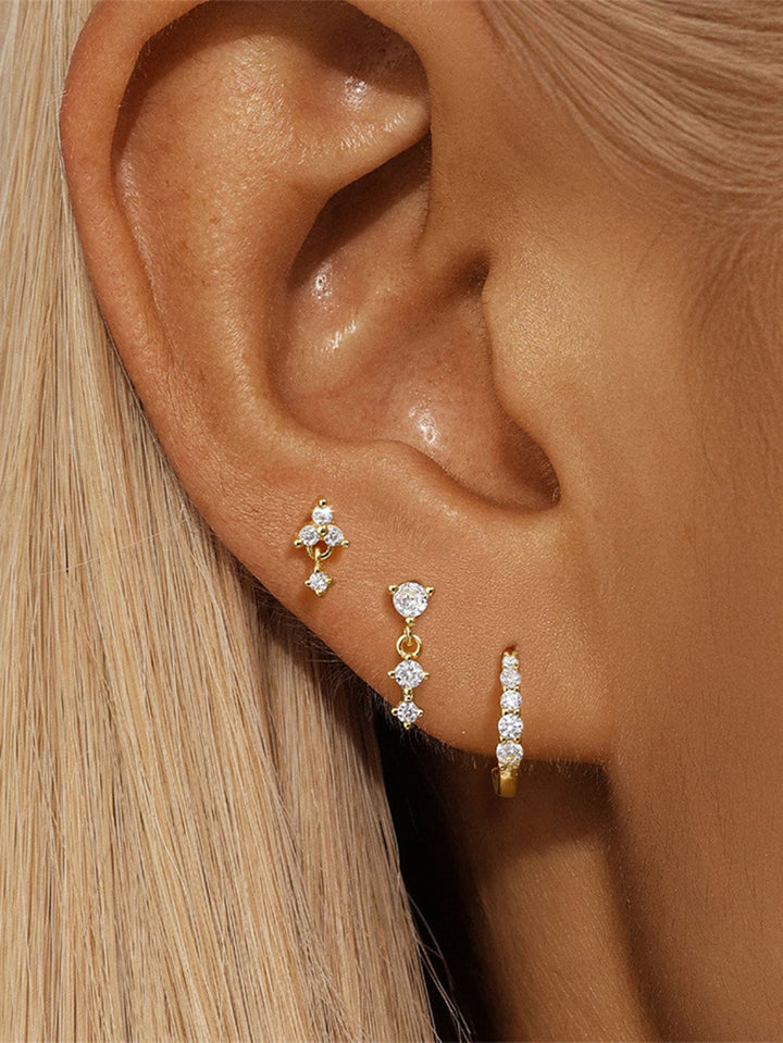 Eva – Zlaté náušnice s jednoduchým leskem