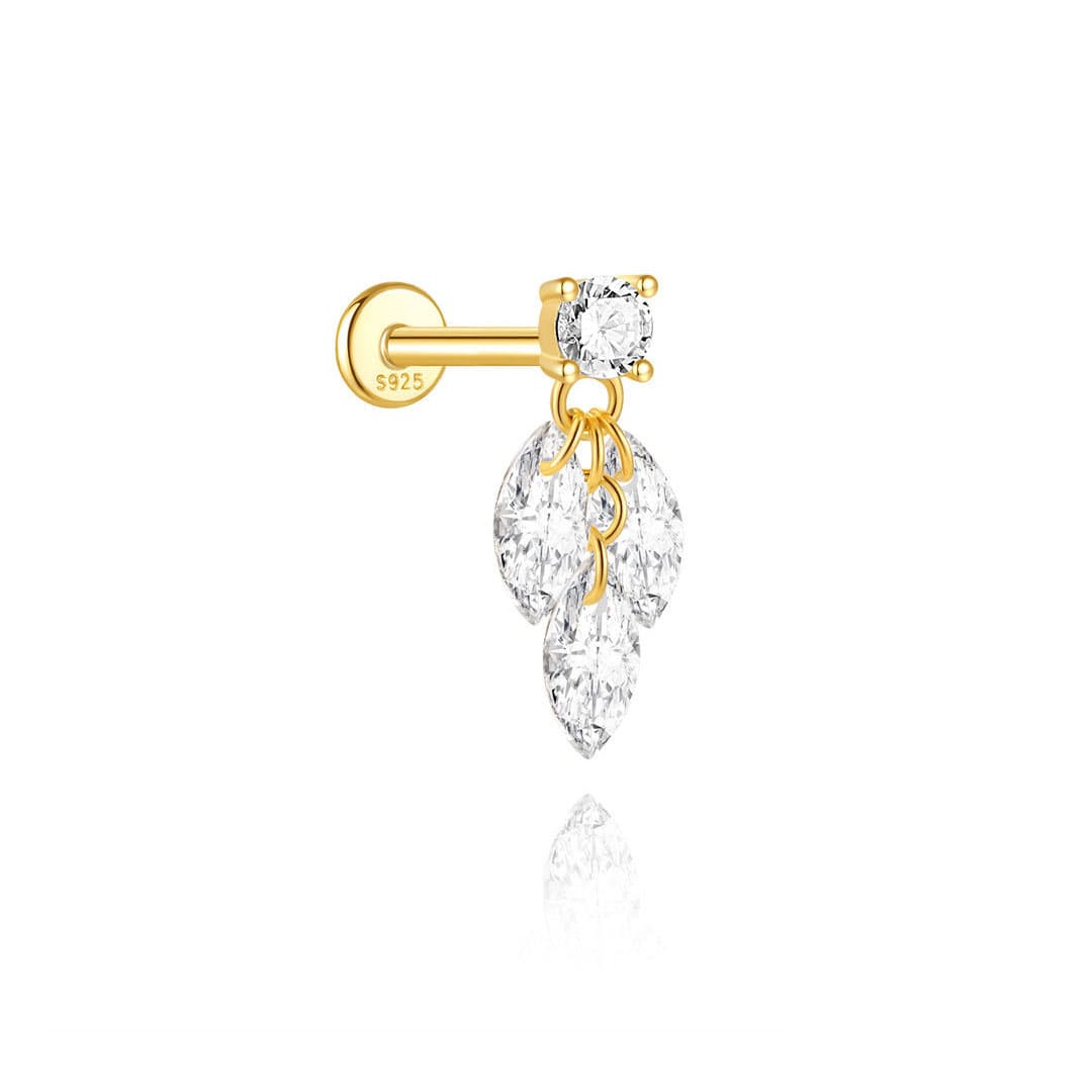 Kateřina – Jemné zlaté náušnice s pohybem.