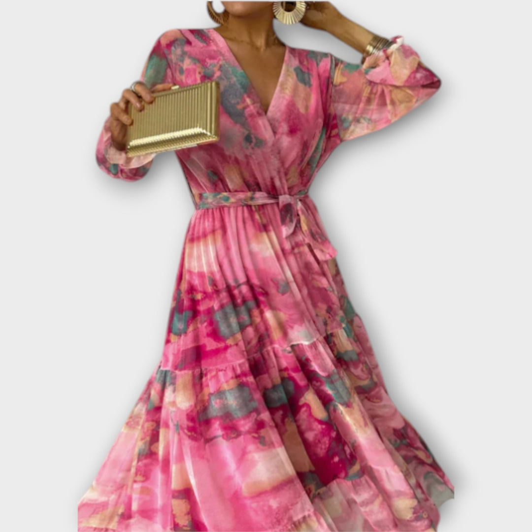 Evelyn - Maxi šaty Aquarelle Dream