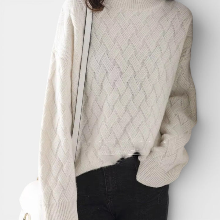 Hana – Kašmírový rolák s plastickým vzorem