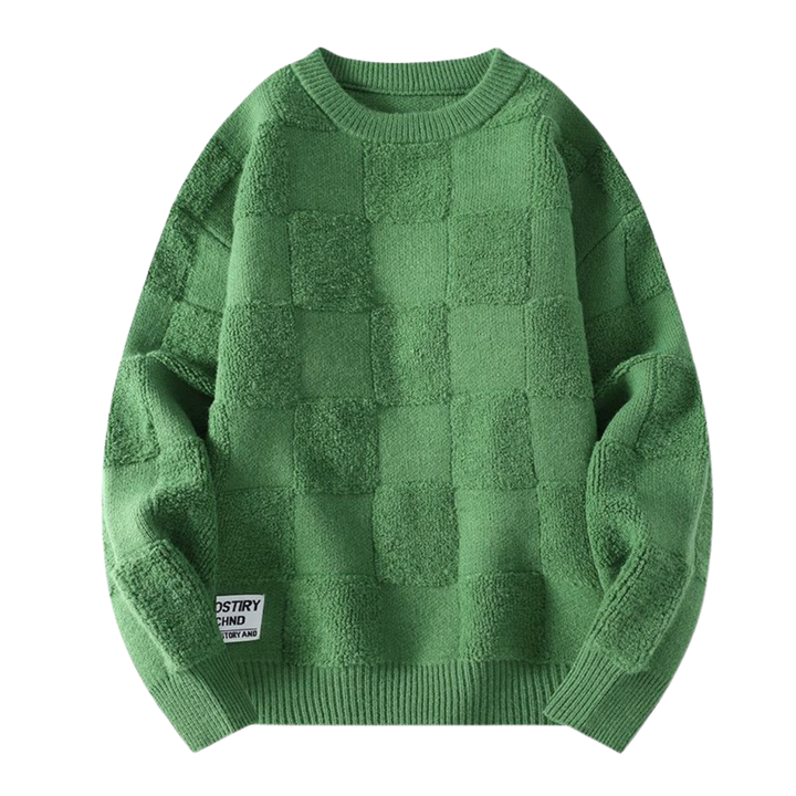 Unikátní Svetr s Kostkovaným Vzorem