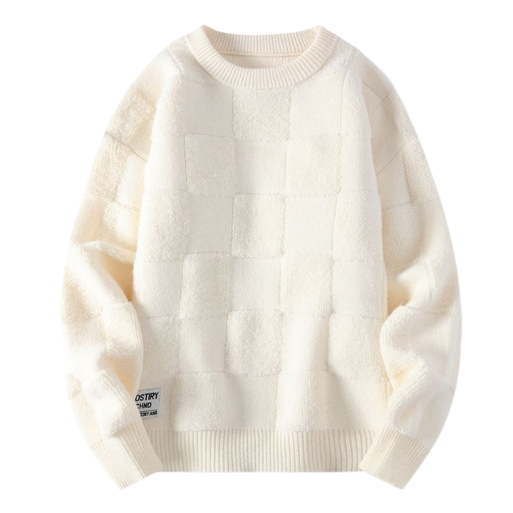 Unikátní Svetr s Kostkovaným Vzorem