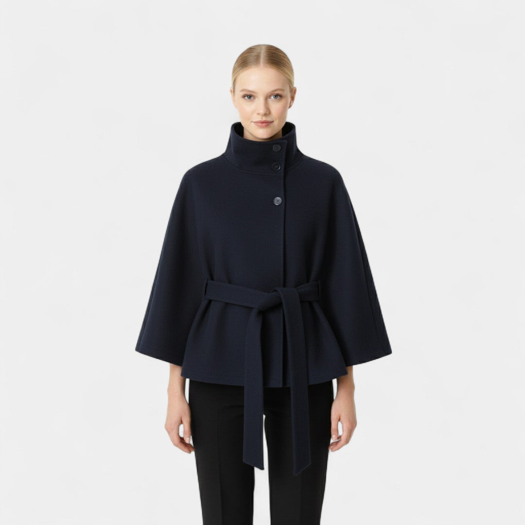 Ivanna – Elegantní dámský kabát s vysokým límcem