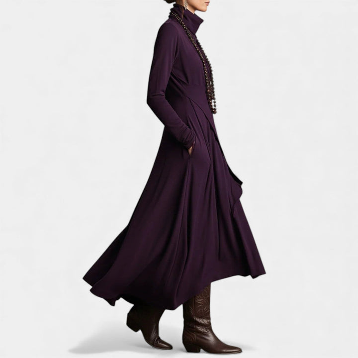 Julija – Asymetrické maxi šaty s drapovanými detaily