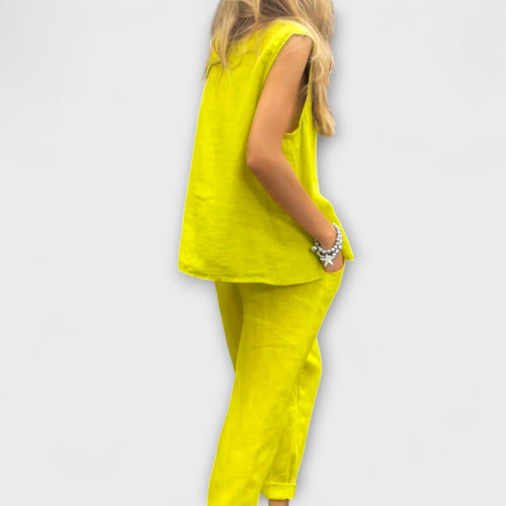 Jennifer - Uvolněný bavlněno-lněný outfit