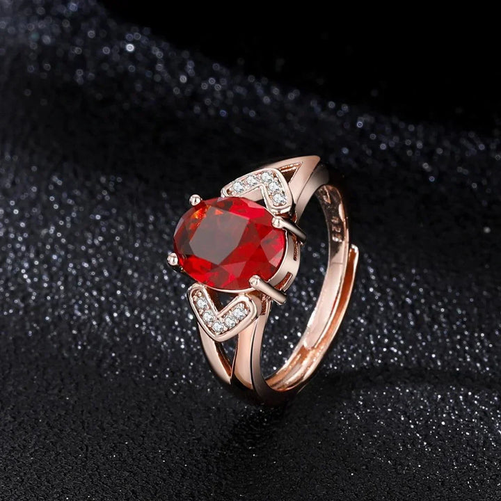 Rubínový set s jemným leskem