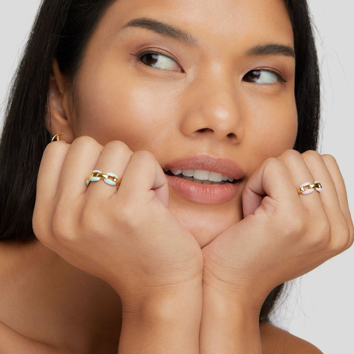 Anneliese – Dvoubarevný prsten ze zlata a stříbra.