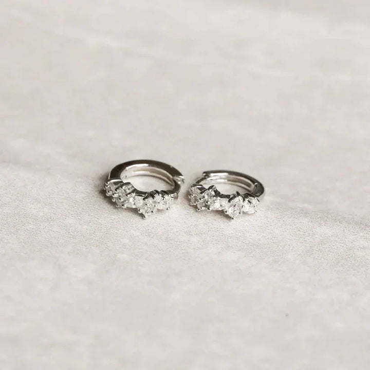 Křišťálové cluster náušnice