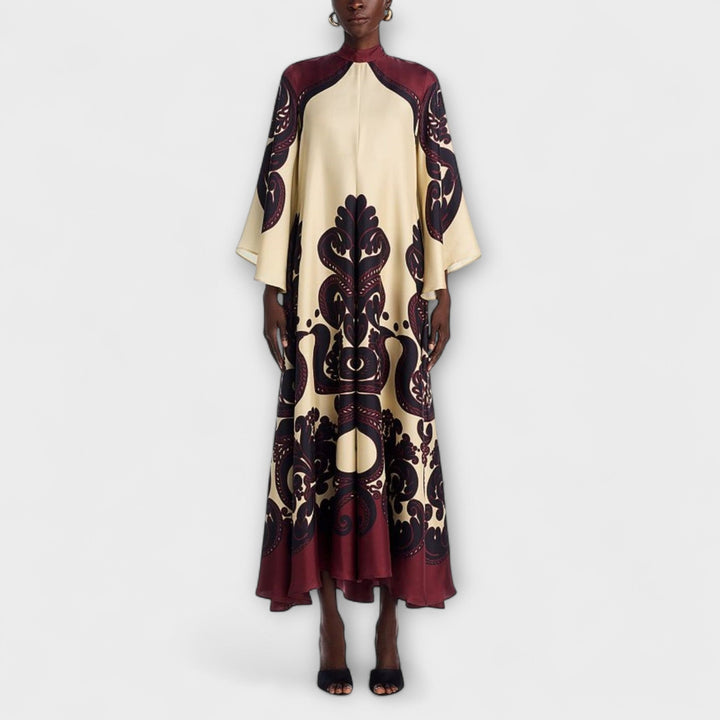 Lucy - Ohromující maxi šaty s potiskem grenadilly pro bez námahy elegantní vzhled