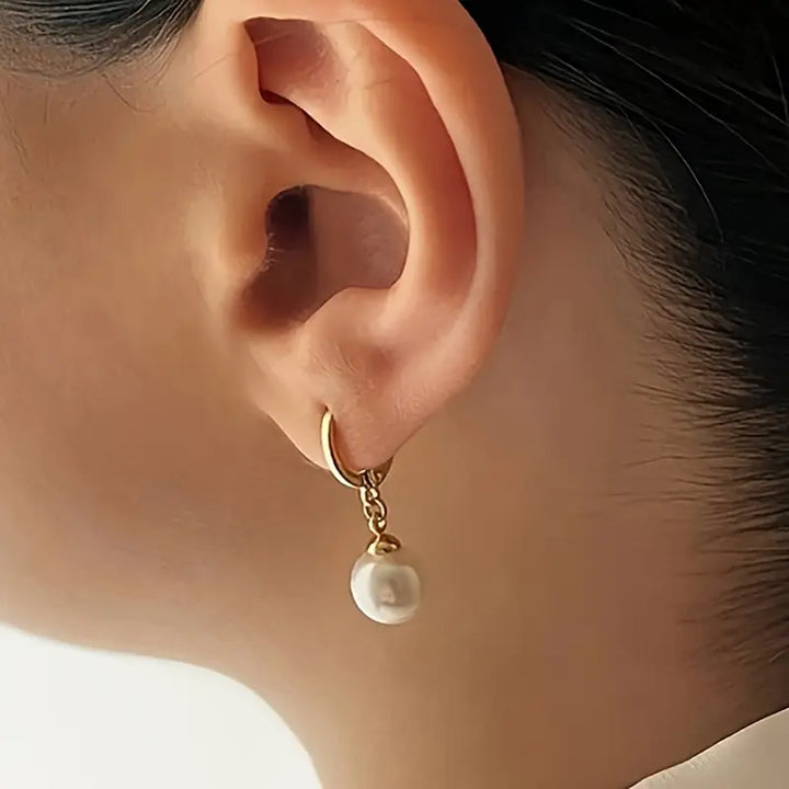 Zlatá perlová šperková sada