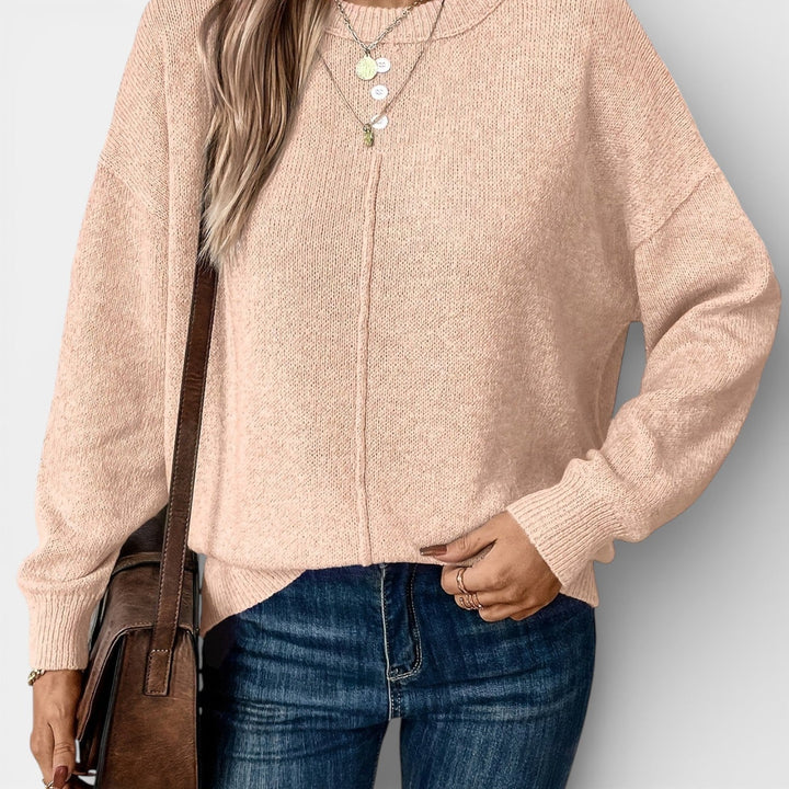 Halszka – Klasický svetr s kulatým výstřihem