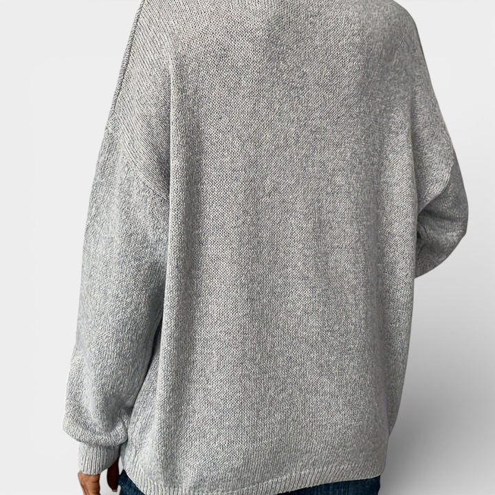 Halszka – Klasický svetr s kulatým výstřihem