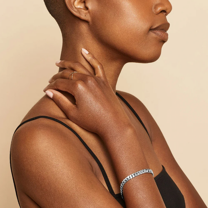 Náhrdelník Estate Cuban | Bílé zlato