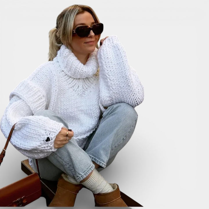 Dobrawa – Příjemný oversized svetr s vysokým límcem