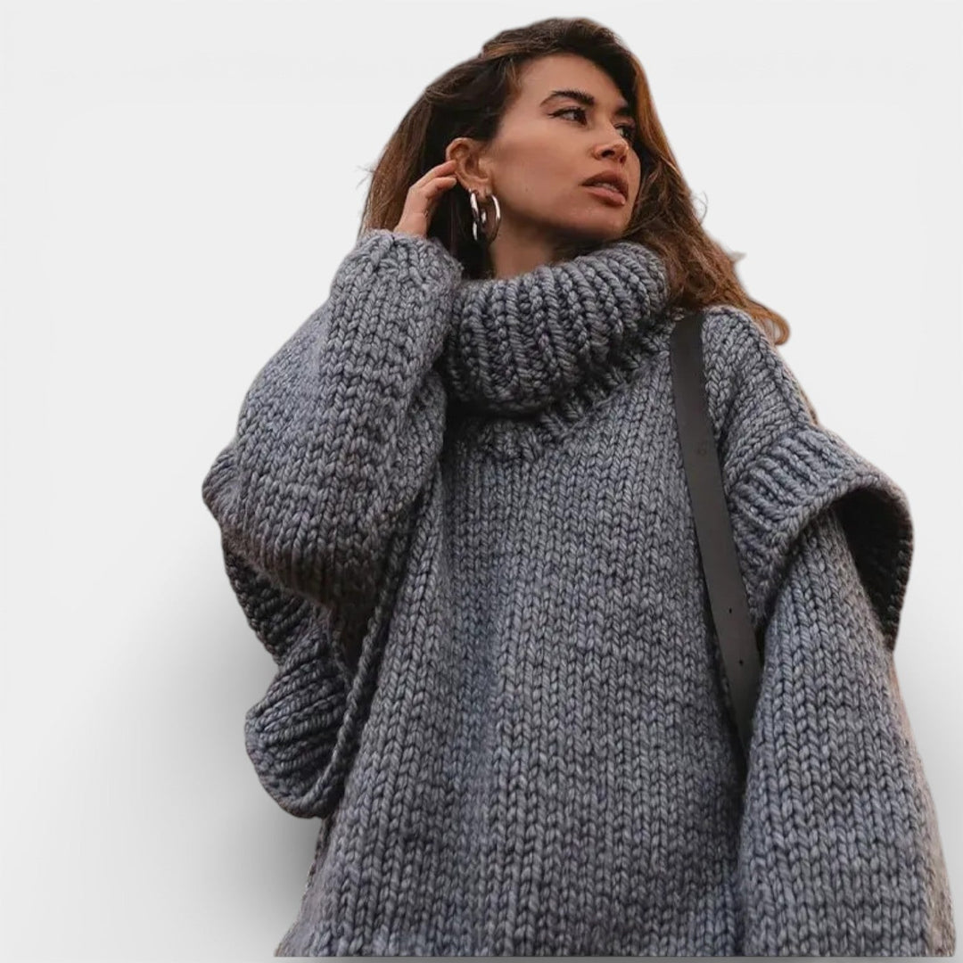Dobrawa – Příjemný oversized svetr s vysokým límcem