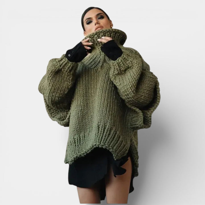 Dobrawa – Příjemný oversized svetr s vysokým límcem