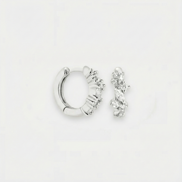 Křišťálové cluster náušnice