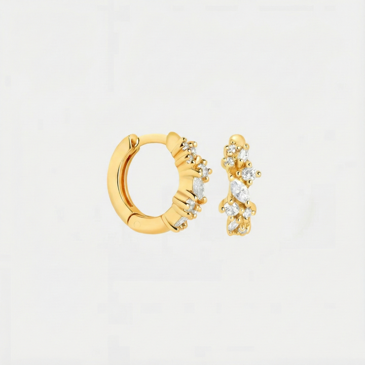 Křišťálové cluster náušnice