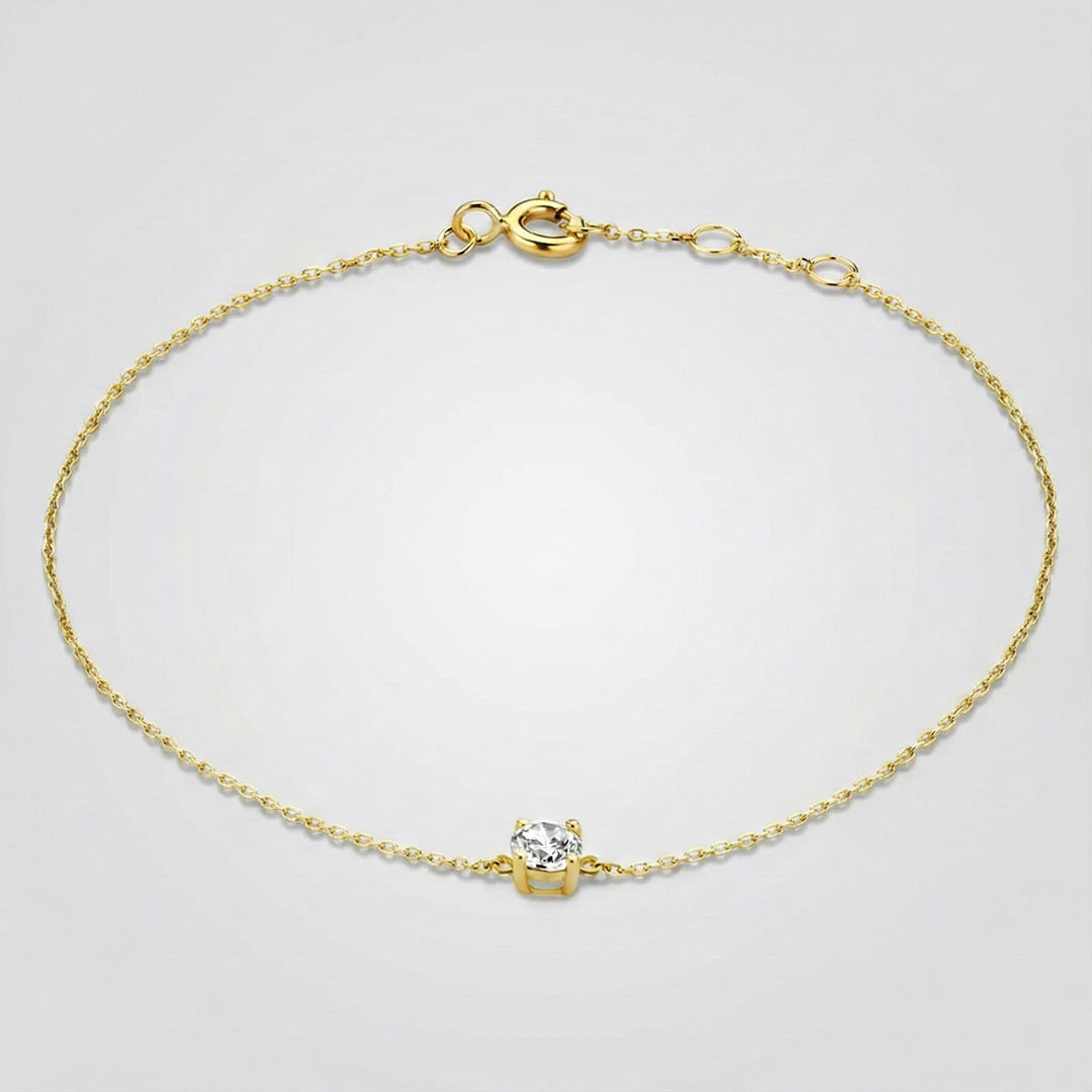 Náramek Klára s moissanitovým kamenem