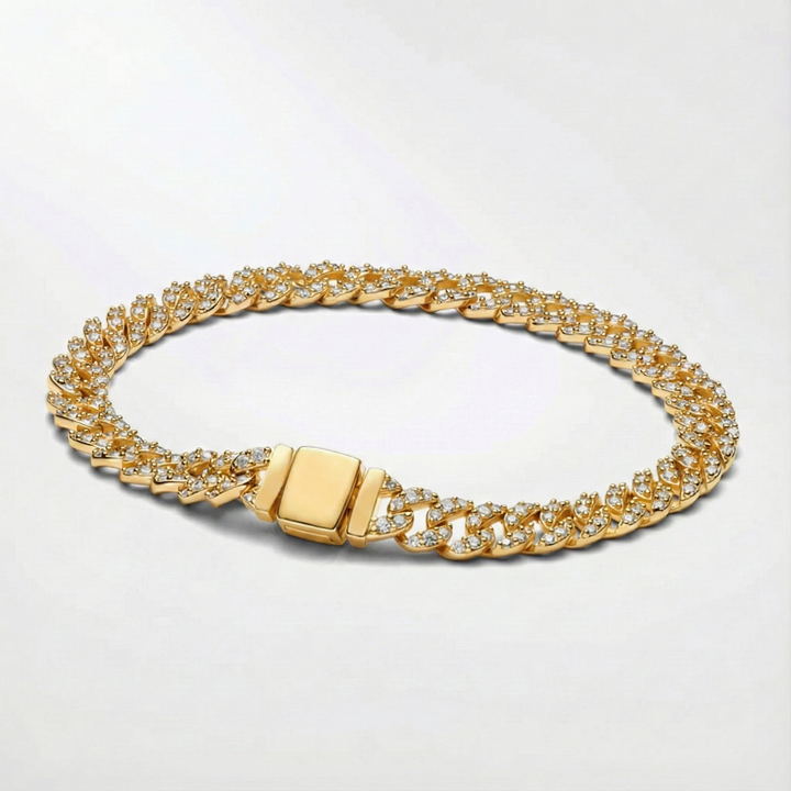 Moissanitový kubánský náramek