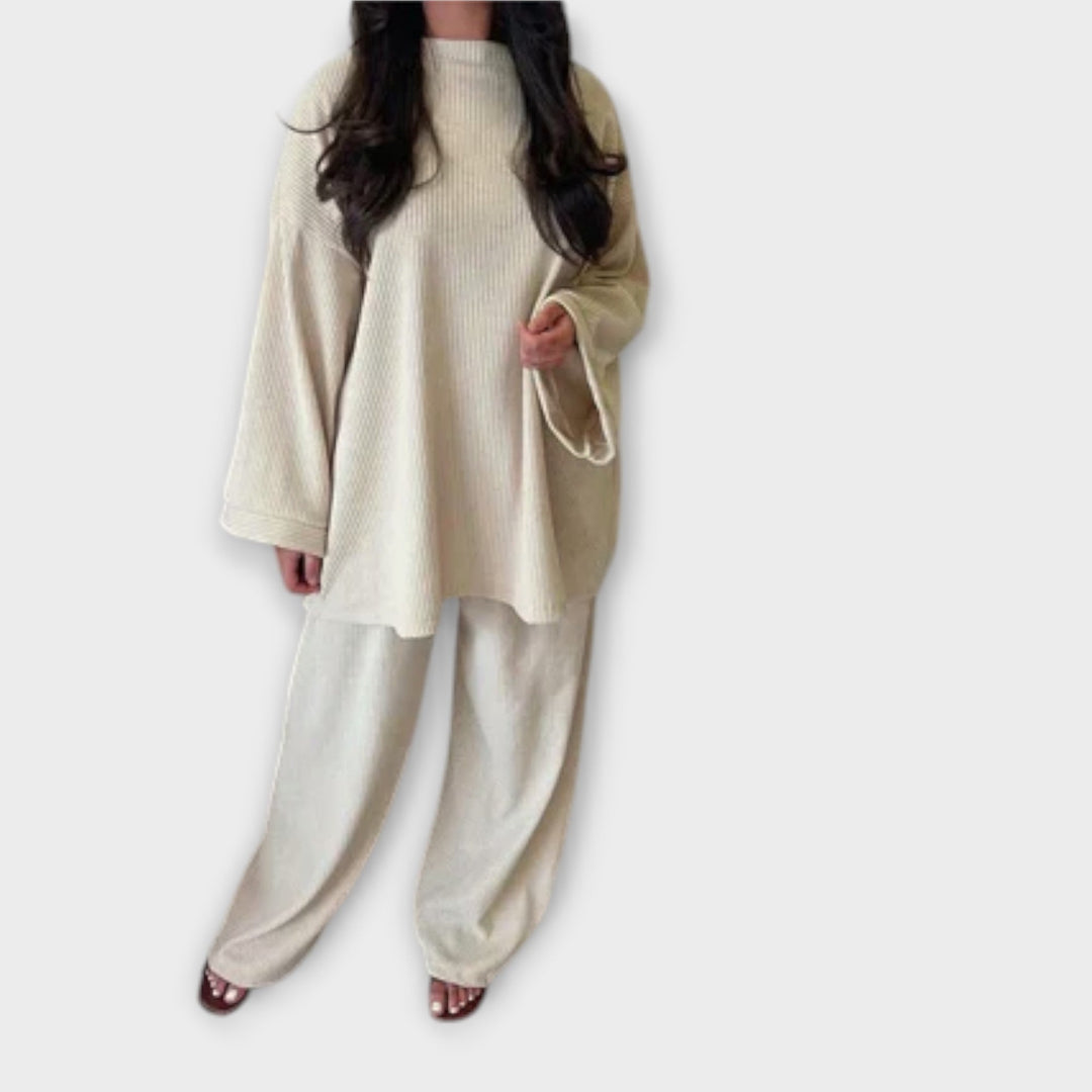 Ingrid - Set v nadměrné velikosti - Žebrovaný styl