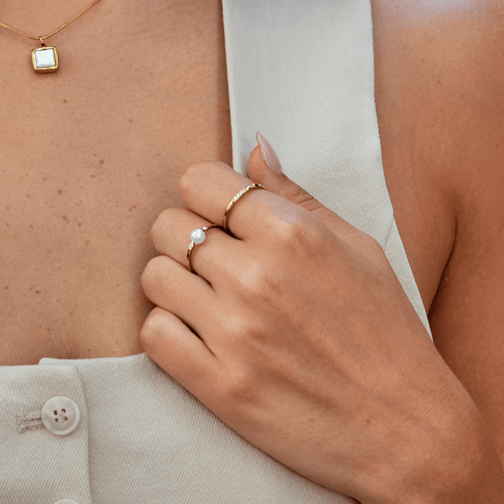 Perlový prsten Perla ze sladkovodních perel