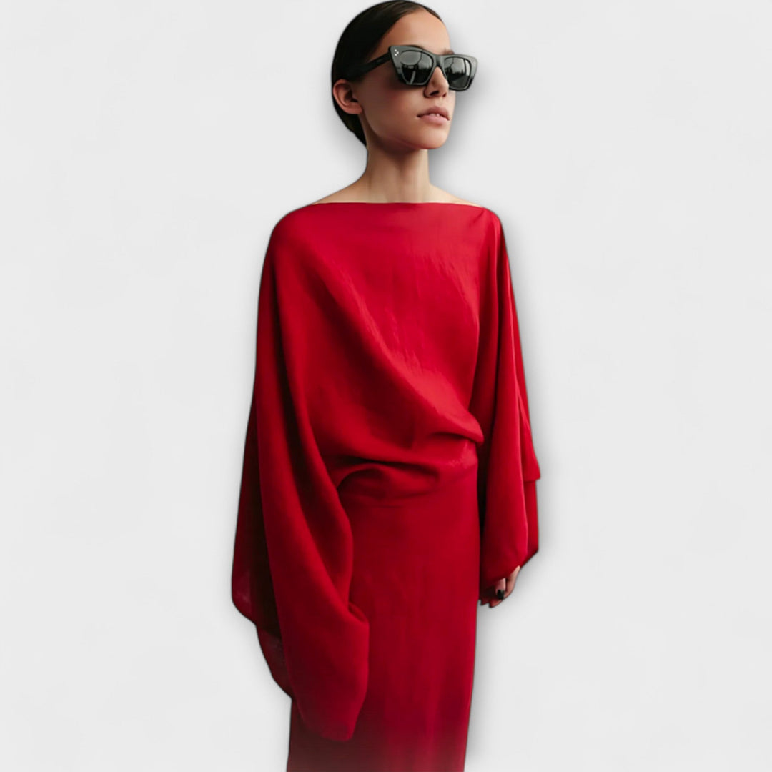 Dana - Kimono šaty vyrobené z lnu a bavlny