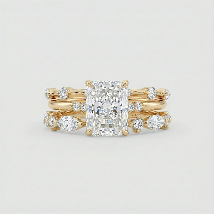 Nora – Diamantový prsten ve vrstveném designu.