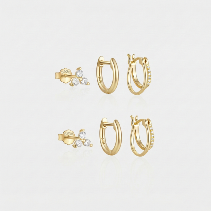 Amálie – Zlaté náušnice s jemným pohybem.